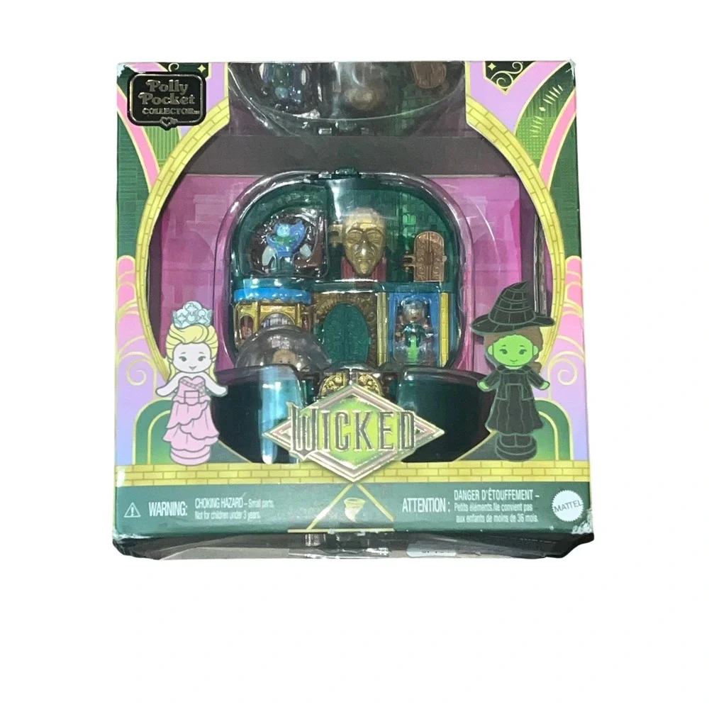 Polly Pocket Collector Wicked Movie Elphaba Glinda Compact Playset Mattel
